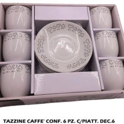 Tazzine Caffe' Conf. 6 Pz. C/Piatt. Dec.6