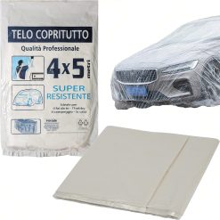 Sicignano | Set Telo Copritutto 4x5 metri Multiuso per Imbiancare Protettivo Conservazione Ristrutturazione, Trasparente, Resistente - Ideale per Fai da te hobby campeggio casa (1 Pezzo)