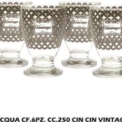 Bicchiere Acqua Cf.6Pz. Cc.250 Cin Cin Vintage Tortora