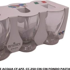 Bicchiere Acqua Cf.6Pz. Cc.250 Cin Cin Fondo Pasta Tortora