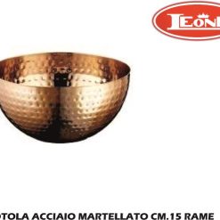Ciotola Acciaio Martellato Cm.15 Rame
