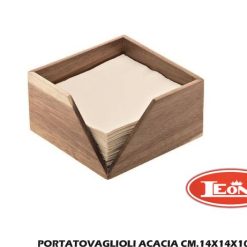 Portatovaglioli Acacia Cm.14X14X10H