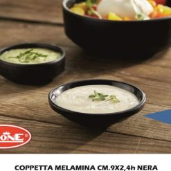 Coppetta Melamina Cm.9X2,4H Nera