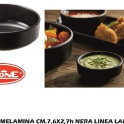 Ciotola Melamina Cm.7,6X2,7H Nera Linea Lanzarote