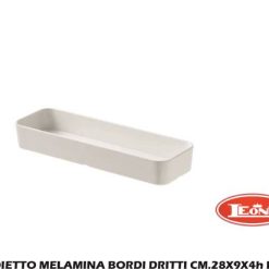 Vassoietto Melamina Bordi Dritti Cm.28X9X4H Bianco