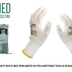 Guanti Rock Mix Spalmato In Poliuretano Tg.M Bianco