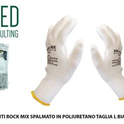 Guanti Rock Mix Spalmato In Poliuretano Tg.L Bianco