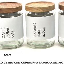 Barattolo Vetro C/Cop. Ml.700 Cm.9X13,8H Singolo