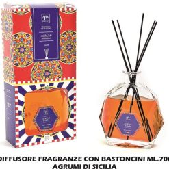 Diffusore Fragranze Con Bastonc. Ml.700 Agrumi Di Sicilia
