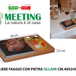 Tagliere Faggio Con Pietra Lavica