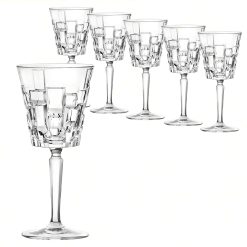 Calice Vino in Cristallo da 28cl Etna Set 6pz - Splendente Elegante per Vino, Champagne, Ristorante