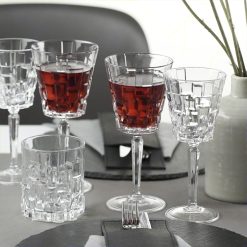 Calice Vino in Cristallo da 20cl Etna Set 6pz - Splendente Elegante per Vino, Champagne, Ristorante - immagine 4