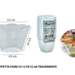 Coppetta Fiore Cf.12 Pz. Cc.60 Trasparente