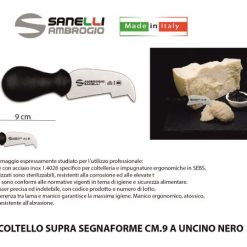 Coltello Supra Segnaforme Cm.9 A Uncino Nero