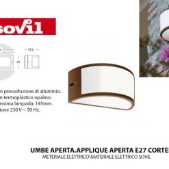 Applique Alluminio Pressofuso E27 Diffus. Termoplastico Opal