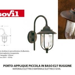 Applique Alluminio Pressofuso E27 Diffus. Term. Plast. Ruggi