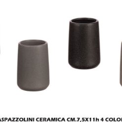 Portaspazzolini Ceramica Cm.7,5X11H 4 Colori