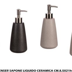 Dispenser Sapone Liquido Ceramica Cm.8,5X21H 4 Colori