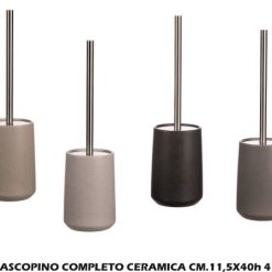 Portascopino Completo Ceramica Cm.11,5X40H 4 Colori