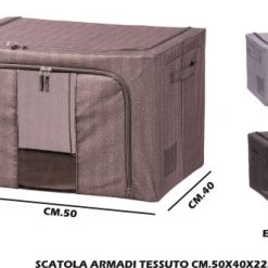 Scatola Armadi Tessuto Cm.50X40X33H 3 Colori