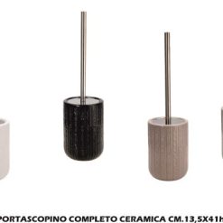 Portascopino Completo Ceramica Cm.13,5X41H 4 Colori