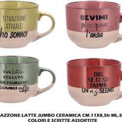 Tazzone Latte Jumbo Cm.11X8,5H Ml.500 Col. Ass.