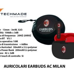 Auricolari Earbuds Ac Milan