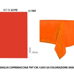 Tovaglia Coprimacchia Tnt 120X120 Set 25 Pz. Arancio