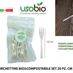 Forchettina Bio&Compostabile Set 20 Pz. Cm.12