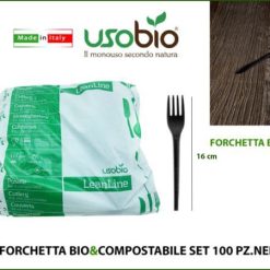 Forchetta Bio&Compostabile Set 100 Pz. Nera