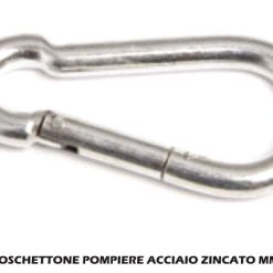 Moschettone Pompiere Acciaio Zincato Mm.8