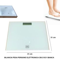 Bilancia Pesapersone Elettr. Kg. Cm.31X31 Bianca