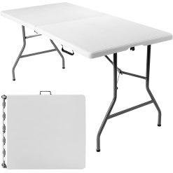 Tavolo Pieghevole Cm.180X76X74H Bianco