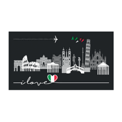 Sicignano | Zerbino Prisma Rettangolare 40x70 cm Fantasia Antiscivolo, Spessore 4-5 mm, 100% Gomma Riciclata con Stampa Digitale, Adatto a Interni Esterni, Made in Italy (Italia)