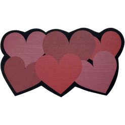 Sicignano | Zerbino Prisma Sagomato 40x70 cm Fantasia Antiscivolo, Spessore 4-5 mm, 100% Gomma Riciclata con Stampa Digitale, Adatto a Interni Esterni, Made in Italy (Cuore)