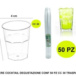 Bicchiere Cocktail Degustaz. Conf. 50 Pz. Cc.30 Trasparentee