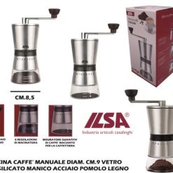 Macina Caffe' Manuale Diam. Cm.9 Vetro Boros. Man.Acc. Pom.