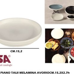 Piatto Piano Taiji Melamina Avorio Cm.