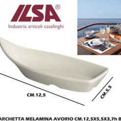 Barchetta Melamina Avorio Cm.12,5X5,5X3,7H Boat Dish