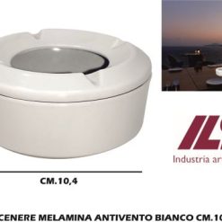 Posacenere Melamina Antivento Bianco Cm.10,4 Tabletop