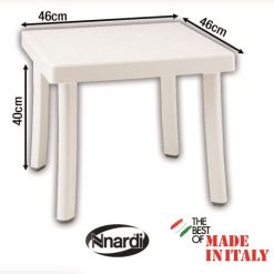 Tavolino Rodi Cm.46X46X40H Bianco