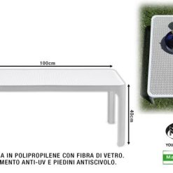 Tavolino Net Cm.100X60X40H Bianco