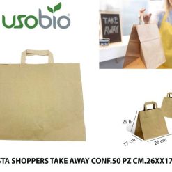 Busta Shoppers Take Away Conf. 50 Pz. Cm.26X17X29H