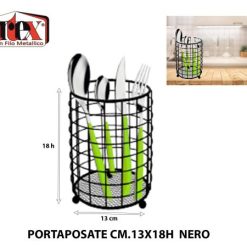 Portaposate Cm.13X18H Nero