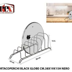 Portacoperchi Black Globe Cmm.38X19X15H Nero