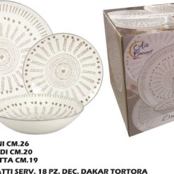 Piatti Serv. 18 Pz. Dec. Dakar Tortora