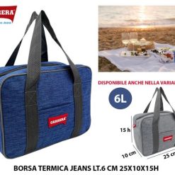 Borsa Termica Jeans Lt.6 Cm.25X15X15H