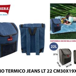 Zaino Termico Jeans Lt.22 Cm.30X19X37H
