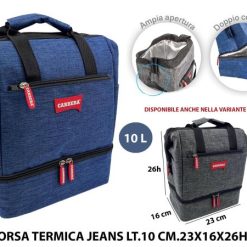 Borsa Termica Jeans Lt.10 Cm.23X16X26H