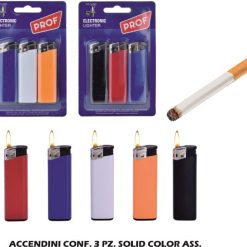 Accendini Conf. 3 Pz. Solid Color Ass.